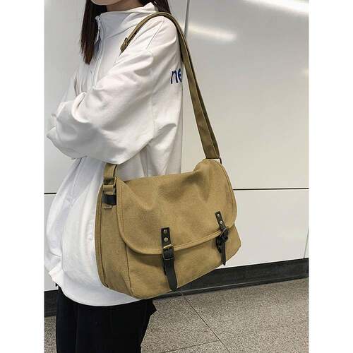 日本GPTraio大容量帆布斜挎包
