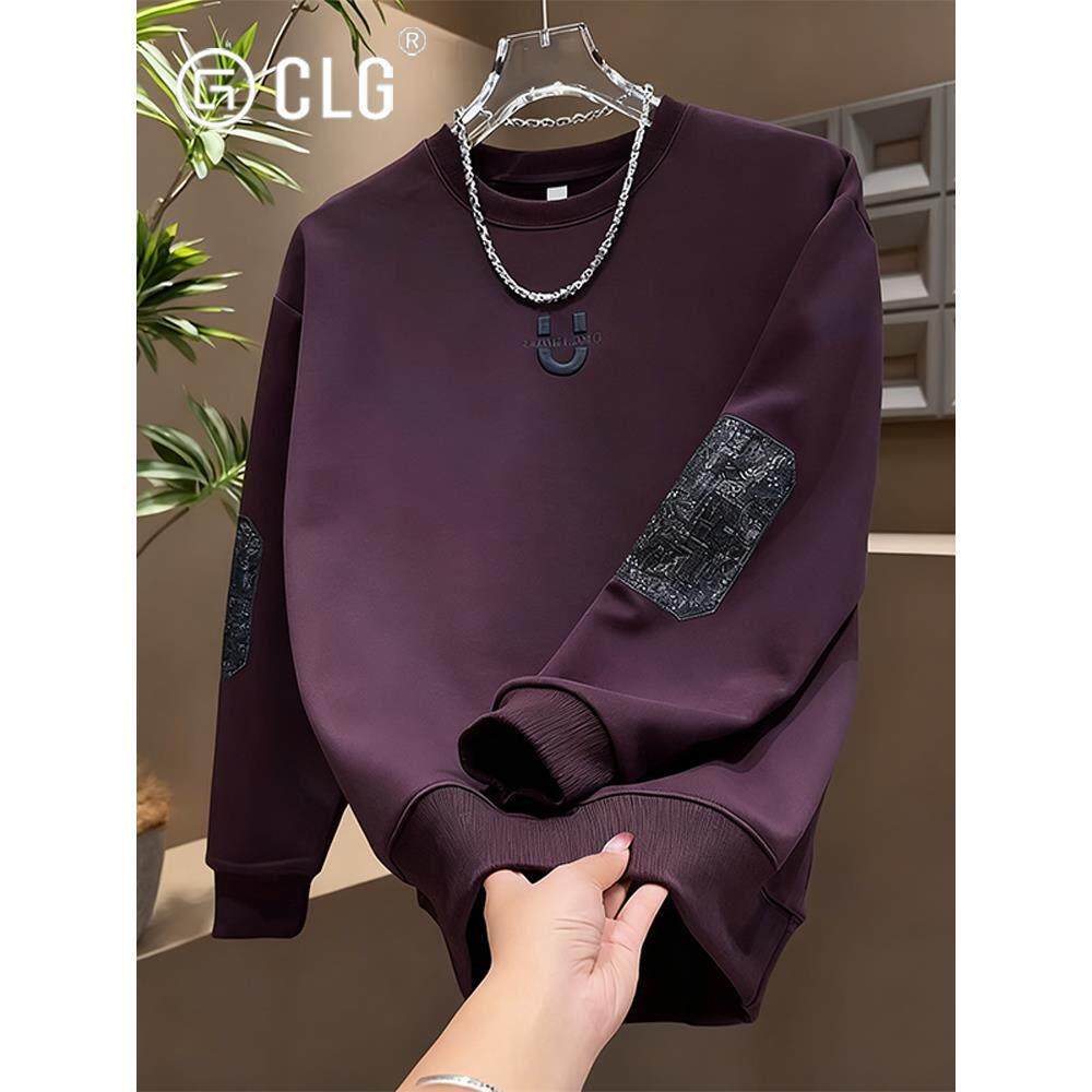 香港潮牌秋冬新款加绒加厚卫衣男士潮流时尚高级感长袖上衣打底衫