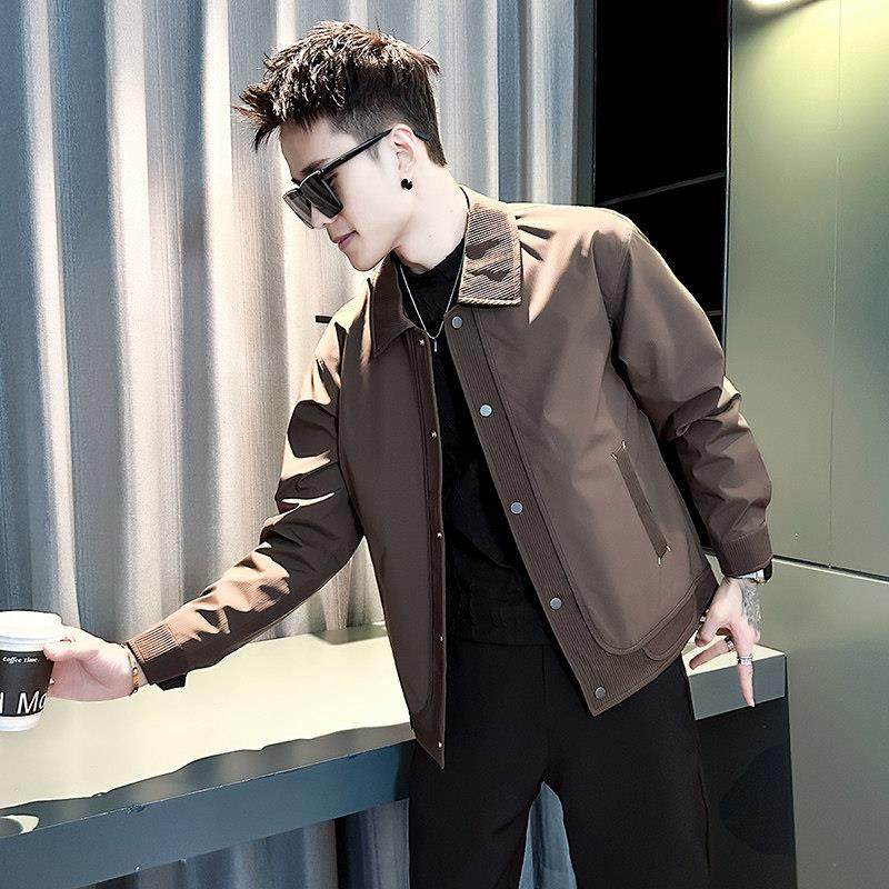 潮牌时尚潮流工装夹克男2025新款秋季高级感痞帅炸街翻领休闲外套