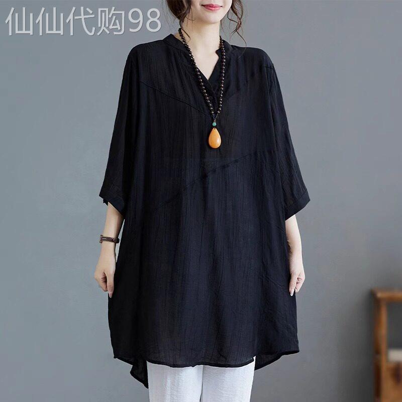 潮牌加肥加大码中长款宽松短袖t恤女2026夏季新款长款衣妈妈上衣
