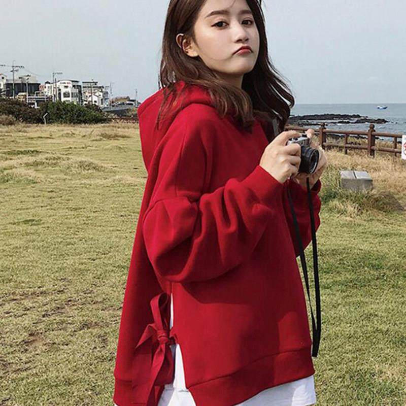 卫衣女2025新款春秋薄款洋气宽松显瘦慵懒风连帽假两件上衣潮ins