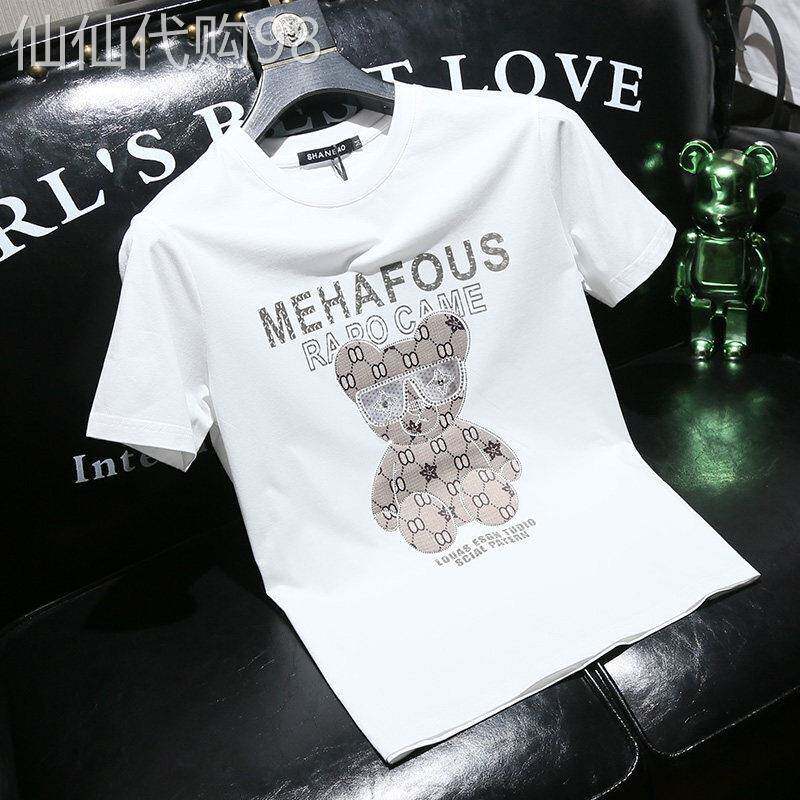 Marolio~高底易接近奢侈Trbottomy品牌春夏男士圆领短袖t恤