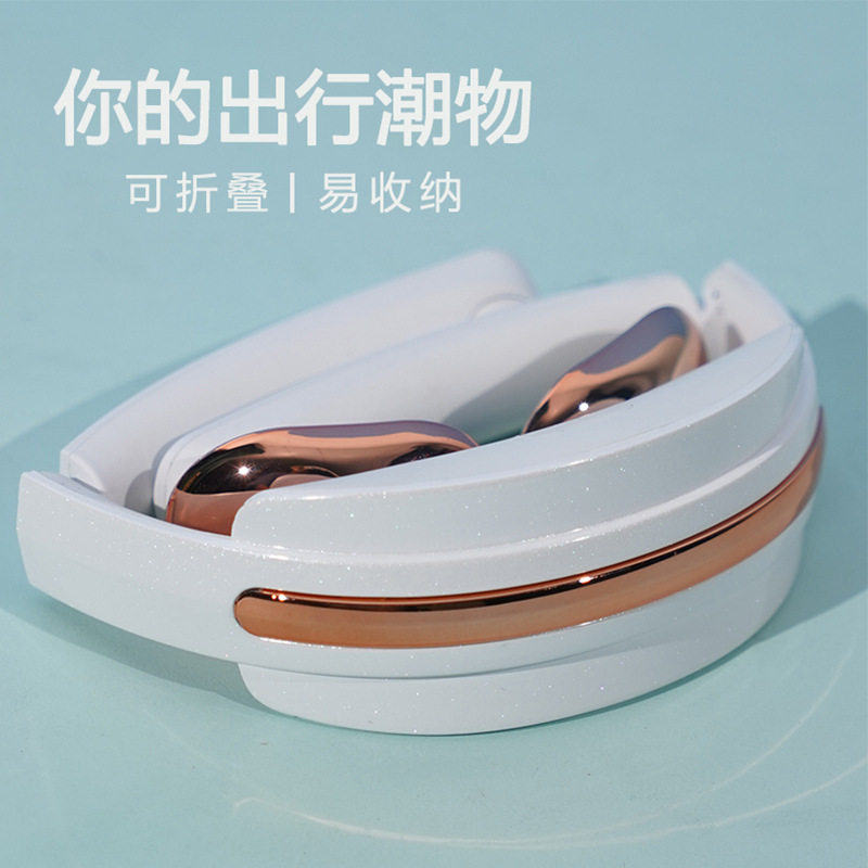 新款迷你颈部按摩器脉冲颈椎按摩仪可折叠便携履行小型按摩器