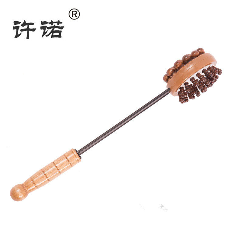 按摩锤手持木质敲打按摩捶 滚珠保健经络锤敲背锤按摩器