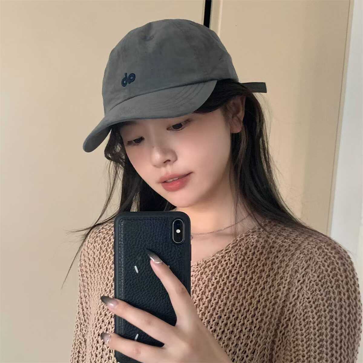 四季简约刺绣帽子女显脸小亲子情侣韩版百搭软顶鸭舌帽潮男棒球帽