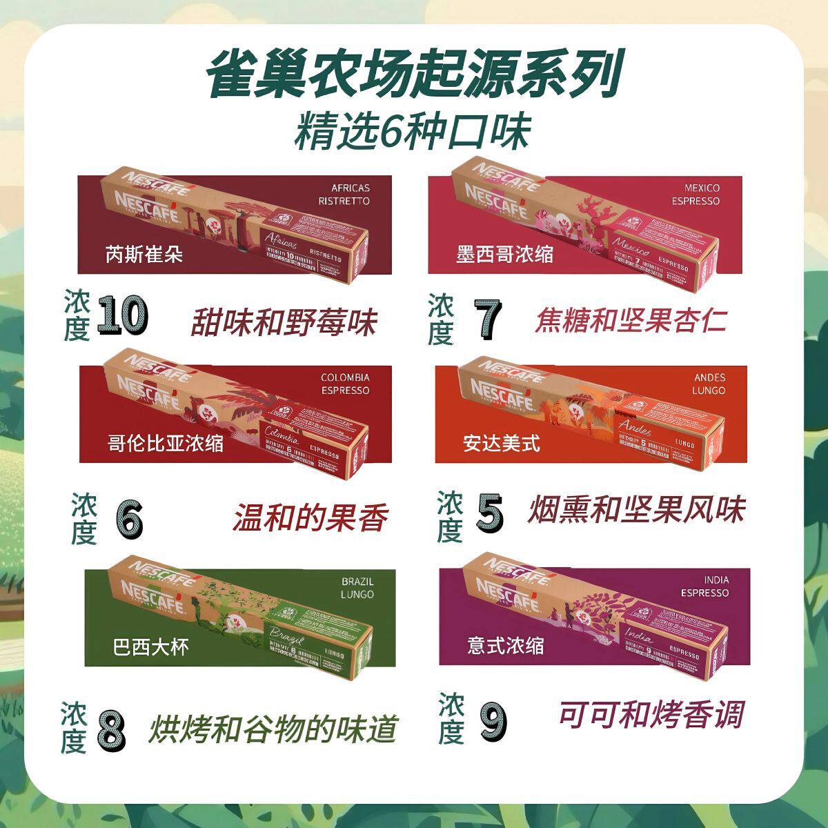 雀巢NESPRESSO胶囊咖啡农场之源50粒Nescafe浓烈浓缩美式黑咖啡