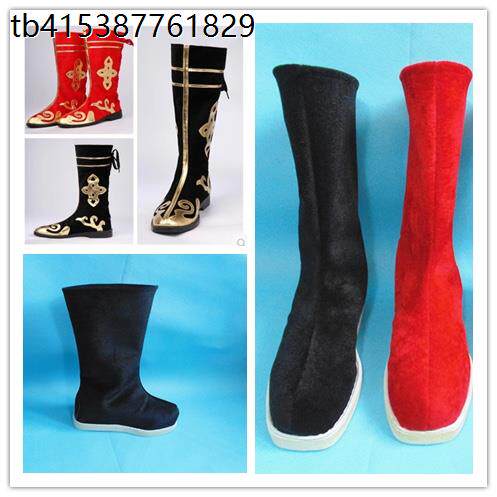 古装靴子儿童古代鞋子布鞋男童搭配汉服靴子小男孩古风戏曲表演鞋