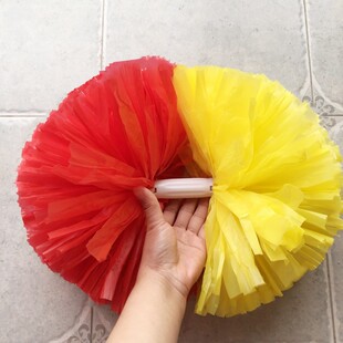 春英老师同款广场舞手花红黄色啦啦队彩球啦啦操花球舞蹈演出道具