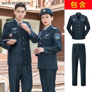 保安服套装男冬装执勤制服春秋宝安物业安保西服制服工作冬四季服