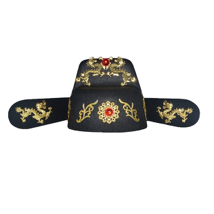 皇帝帽龙帽乌纱帽官帽新郎官帽子财神帽贵族帽戏曲道具影楼婚礼帽