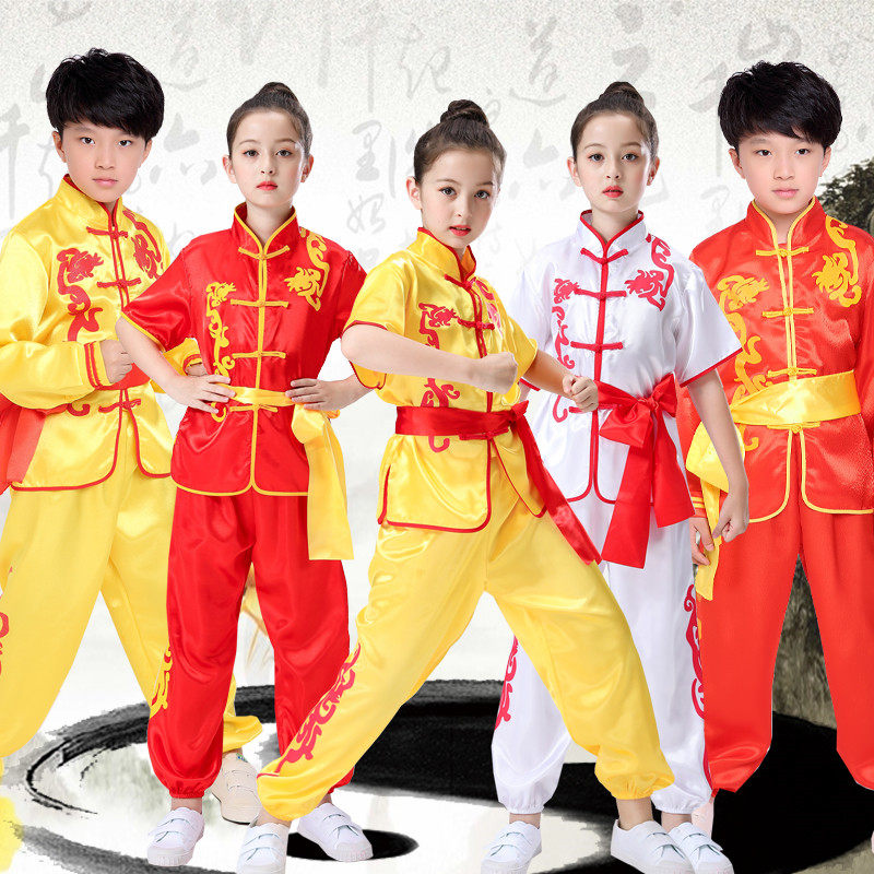 儿童武术表演服练功中国
