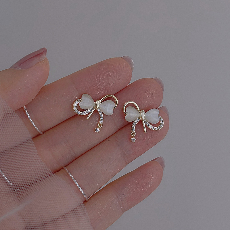 小Z优品甜美蝴蝶结星星耳钉轻奢