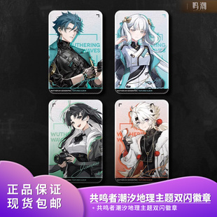 忌炎今汐鉴心凌阳 共鸣者潮汐地理主题双闪徽章 正版 鸣潮