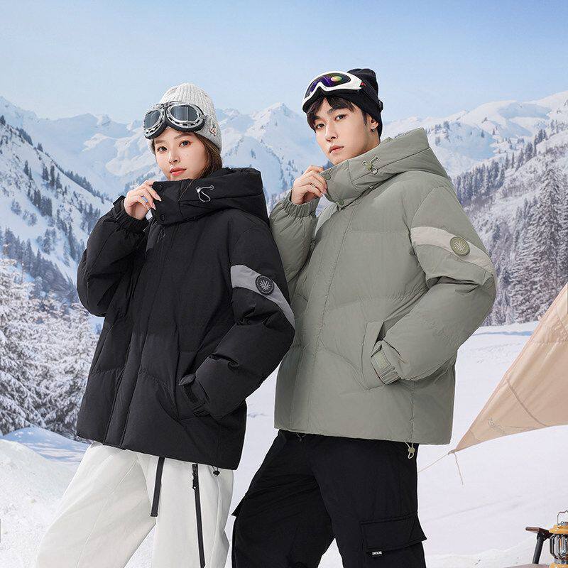情侣羽绒服2025新款冬季加厚面包服青少年工装外套户外登山滑雪服