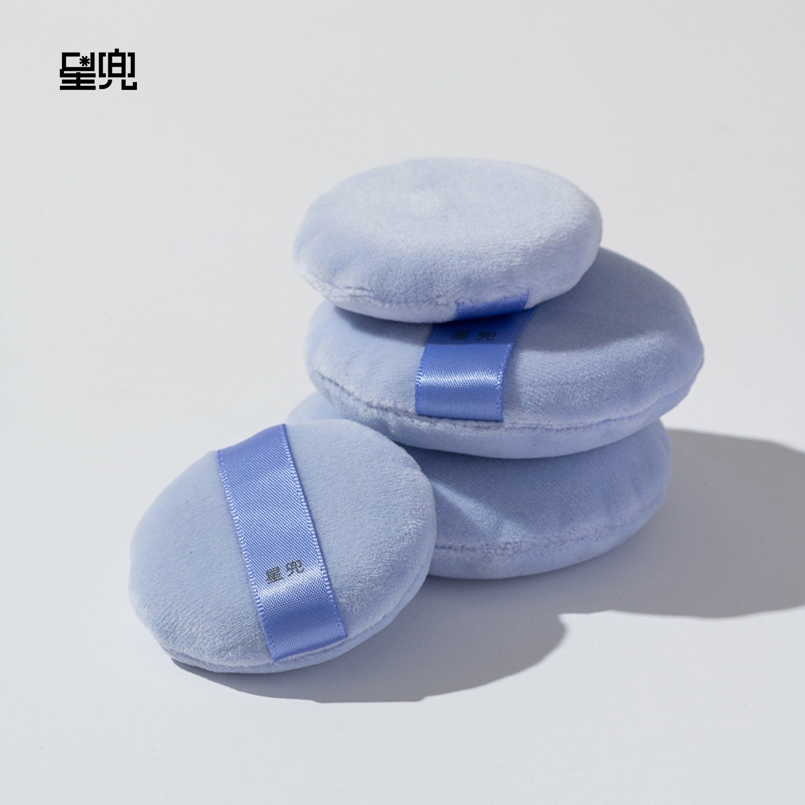 星兜茸茸粉扑让人心碎的柔软干粉散粉扑75MM55MM圆形定妆蜜粉扑