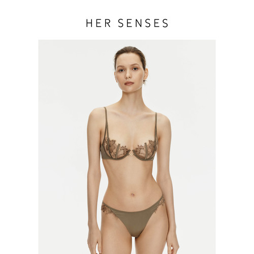 HER SENSES/何识极织系列列维斯蕾丝3/4杯钢圈文胸B180