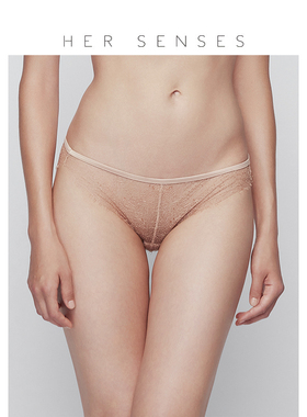 HER SENSES/何识极织系列半手工睫毛列维斯蕾丝中腰三角裤 P105
