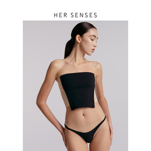 HER SENSES/何识重构系列网纱拼接简约时尚抹胸胸衣C161