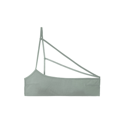 HER SENSES/何识律动系列小众设计环保斜细带单肩抹胸无钢圈 B080