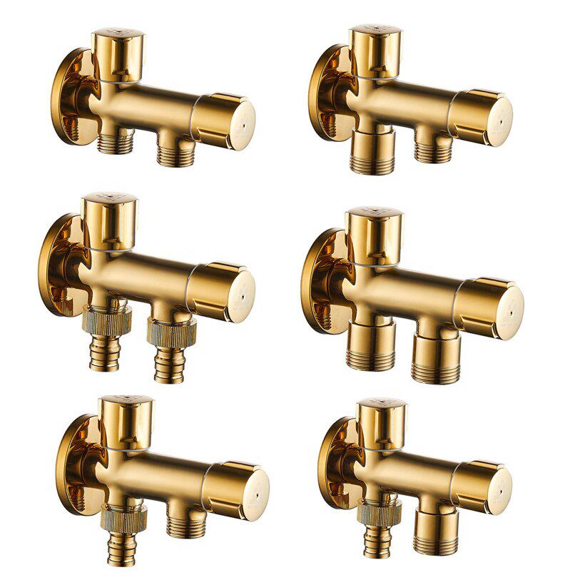 g1/2 golden one in two out three way angle valve, dual swit