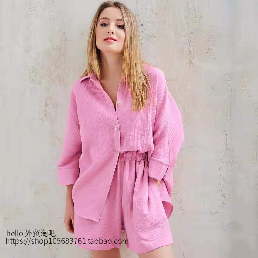 新款衬衫短裤两件套气质小香风时尚舒适套装Shirt and shorts set,女装/女士精品,时尚套装,淘宝优惠券,粉丝福利购,淘宝优惠卷