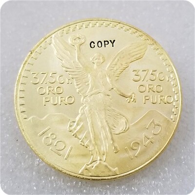 1943 Mexico 50 Pesos (Centenario) 100th Anniversary of Inde