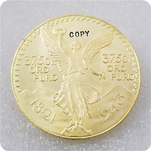 1943 Mexico 50 Pesos (Centenario) 100th Anniversary of Inde