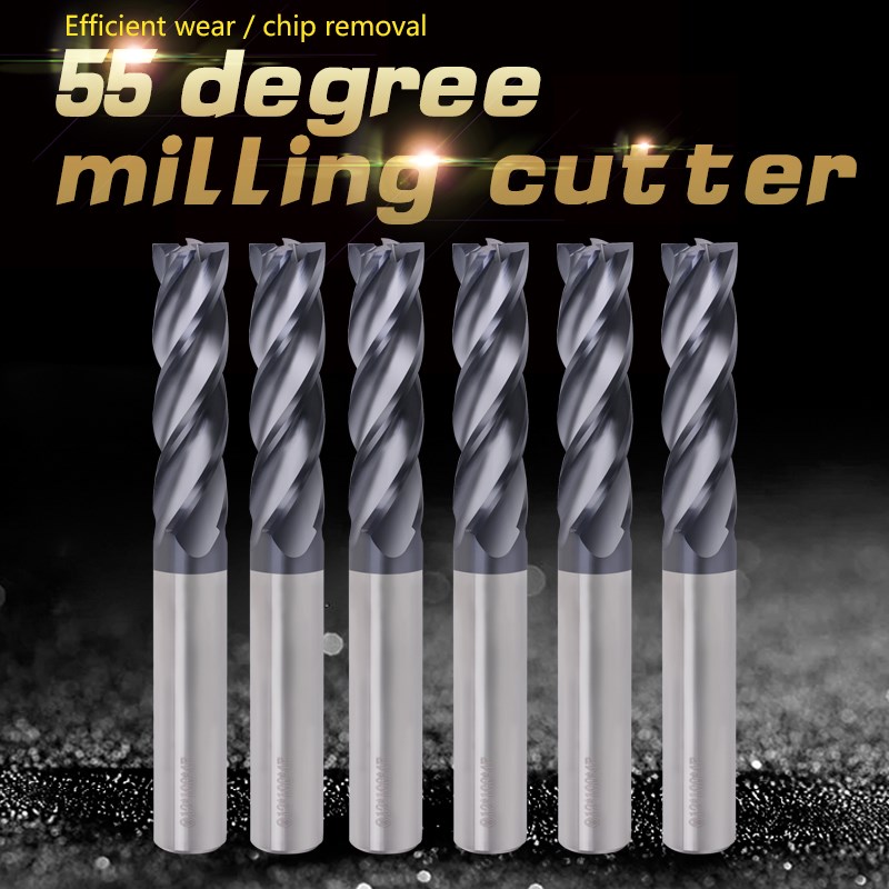 1PCS Cnc Fraise Endmill HRC55 4 Flute Carbide End Mill Metal