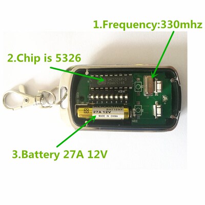 5326 330mhz 433mhz dip switch auto gate 330mhz remote contro