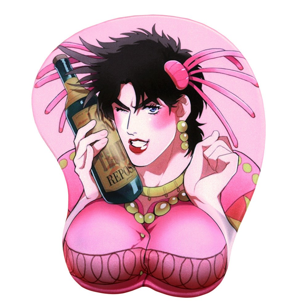 Anime Joseph Joestar 3D Wrist Rest Mouse Pad Mat JoJo's Biza