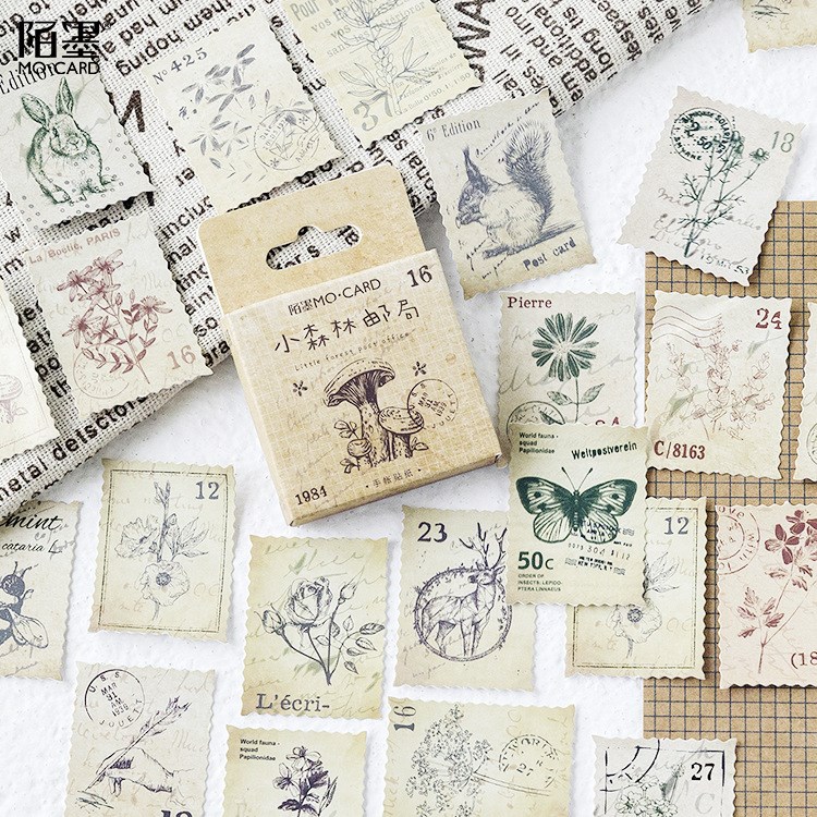 Forest Post Stamp Decorative Stickers Adhesive Stickers DIY