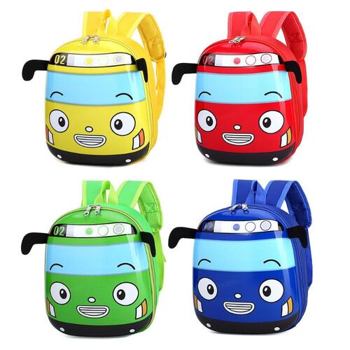 3D Cartoon Bus Kindergarten Backapck Children School Bag To