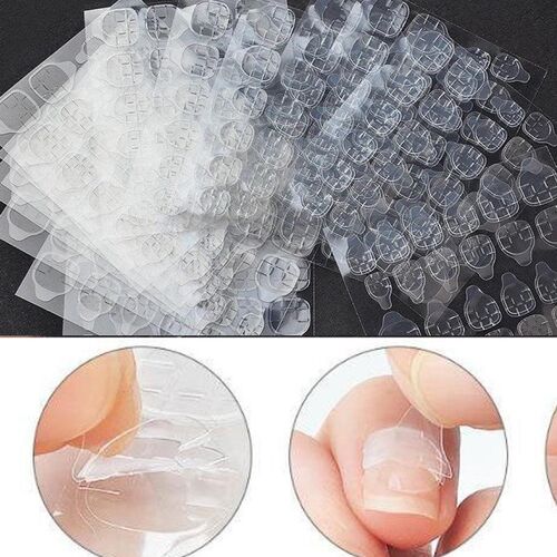 10 Sheets 240pcs Sticker Clear Adhesive Nail Tabs Press on