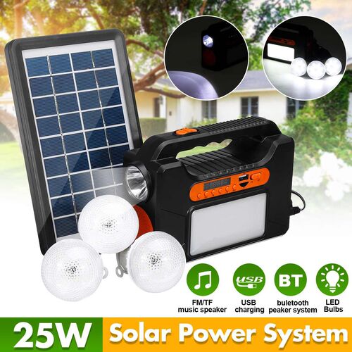 USB Charger Home bluetooth FM Radio Solar Power Panel Genera