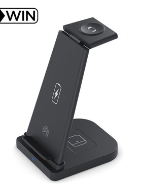 GTWIN 15W Wireless Charger Stand 3 in 1 Fast Charging Stati