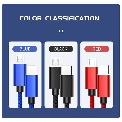 USB Type C To Micro USB 5A Fast Charging Adapter Cable PD 10