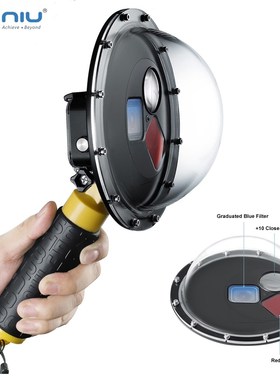 QIUNIU Underwater Waterproof Switchable Filters Dome Port L