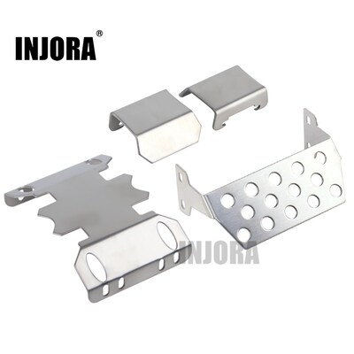 INJORA Metal Chassis Armor Axle Protector Plate for 1/10 RC