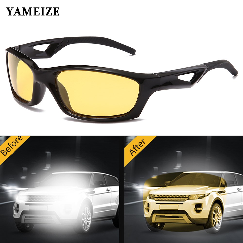 YAMEIZE Anti glare Polarized Sunglasses Car Driver Night Vi