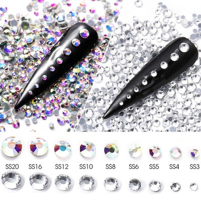 1440pc Super Glitter Crystal AB SS3 SS20 Hotfix Rhinestone