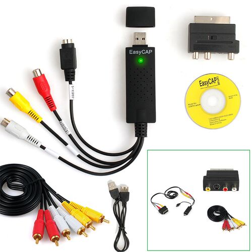Usb 2.0 Vhs To Dvd Converter Audio Video Capture Device Wit
