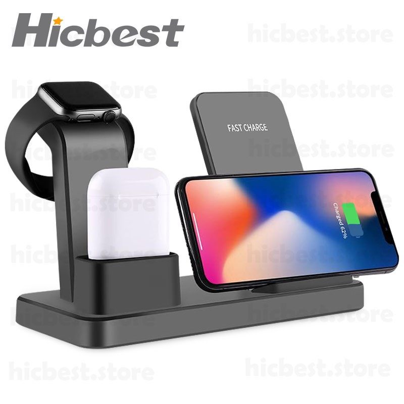3 in 1 Wireless Charging Charger for iPhone Watch Airpod Wi