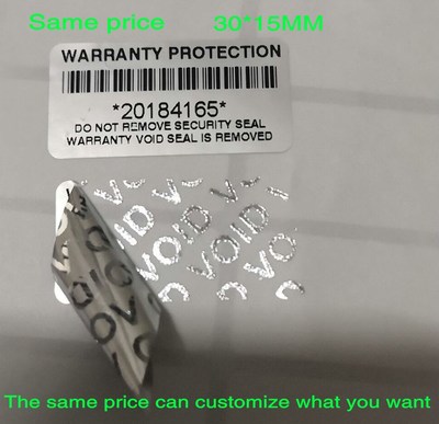 100pcs Warranty Protection Sticker  (30mm x15mm )Security S