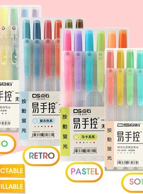 Andstal Unique Pastel/Fluo/Soft/Retro Retractable Highlight