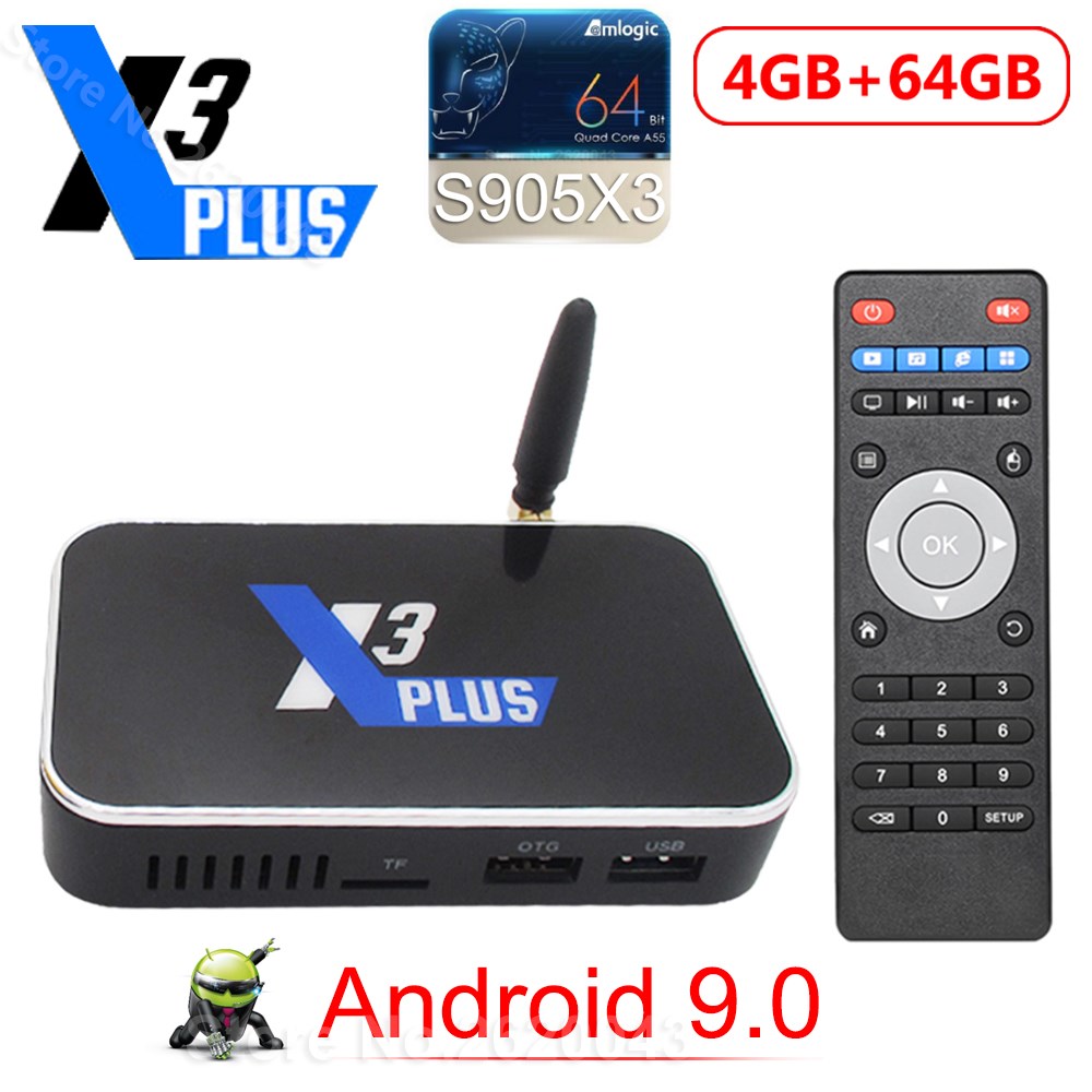 Ugoos X3 PLUS X3 PRO 4GB DDR4 RAM 64GB Smart Android 9.0 TV