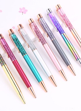 Creative Cool Spinning Ballpoint Pen Cute Girl Gold Pink Sc
