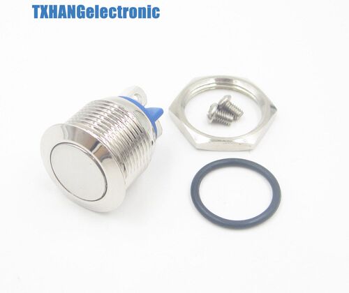 16mm Start Horn Button Momentary Stainless Steel Metal Push