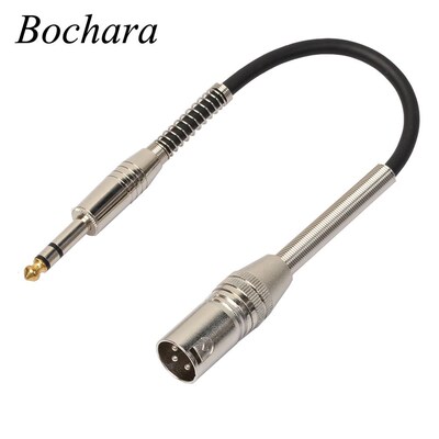 Bochara 30cm 6.5mm Stereo Jack Male to XLR Male Converter A