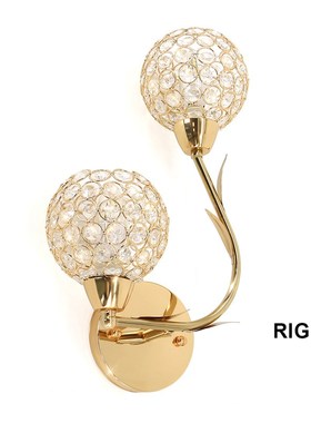 8w E12 Modern Bedroom Crystal Wall Light Sconces Lamps Doubl
