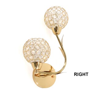 8w E12 Modern Bedroom Crystal Wall Light Sconces Lamps Doubl